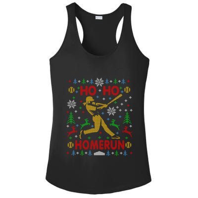 Ho Ho Homerun Fastpitch Softball Ugly Christmas Party Cute Gift Ladies PosiCharge Competitor Racerback Tank