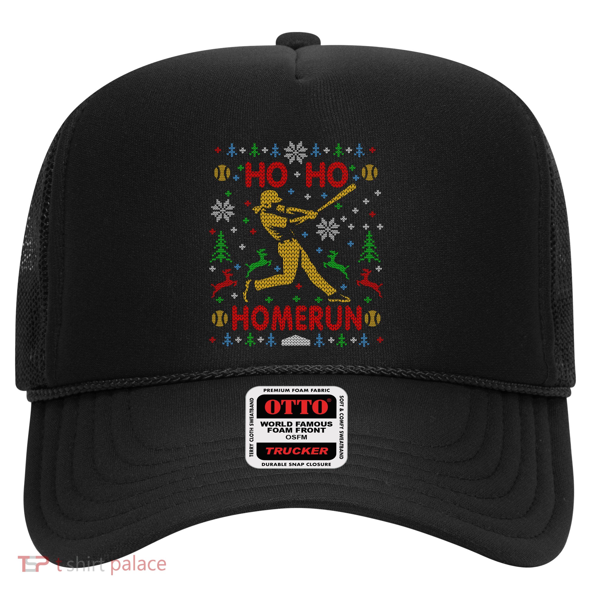 Ho Ho Homerun Fastpitch Softball Ugly Christmas Party Cute Gift Trucker Hat