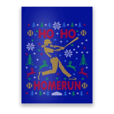 Ho Ho Homerun Fastpitch Softball Ugly Christmas Party Cute Gift Poster