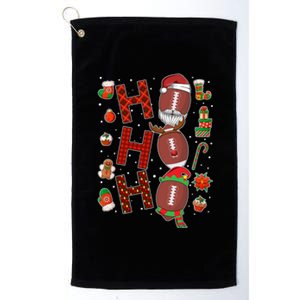 Ho Ho Ho Football Christmas Football Player Xmas Party Great Gift Platinum Collection Golf Towel