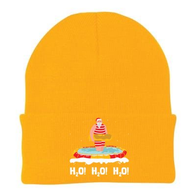 H2o H2o H2o Santa Claus Swimming Pool Christmas Swimmer Cute Gift Knit Cap Winter Beanie