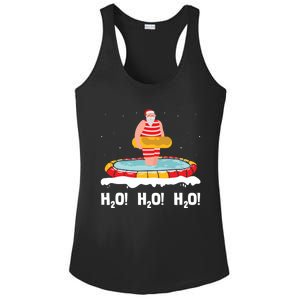 H2o H2o H2o Santa Claus Swimming Pool Christmas Swimmer Cute Gift Ladies PosiCharge Competitor Racerback Tank