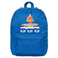 H2o H2o H2o Santa Claus Swimming Pool Christmas Swimmer Cute Gift 16 in Basic Backpack