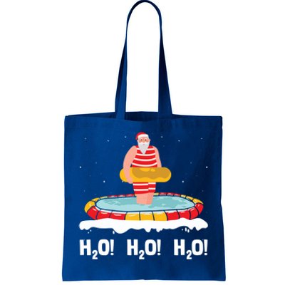 H2o H2o H2o Santa Claus Swimming Pool Christmas Swimmer Cute Gift Tote Bag