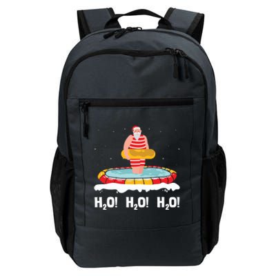 H2o H2o H2o Santa Claus Swimming Pool Christmas Swimmer Cute Gift Daily Commute Backpack