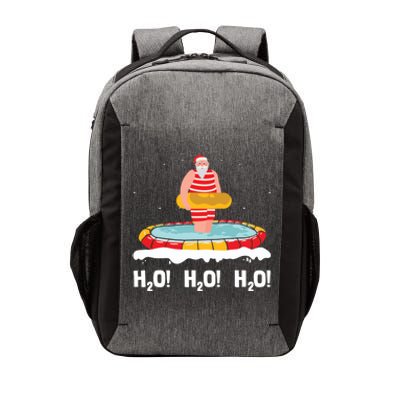 H2o H2o H2o Santa Claus Swimming Pool Christmas Swimmer Cute Gift Vector Backpack