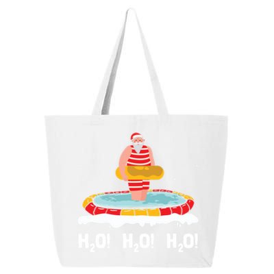 H2o H2o H2o Santa Claus Swimming Pool Christmas Swimmer Cute Gift 25L Jumbo Tote