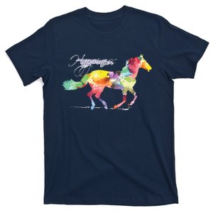 Horse Happiness Horse Lover Equestrian Design T-Shirt