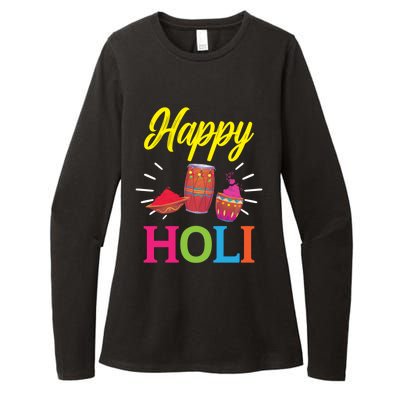 Happy Holi Hinduism Hindu Buddhist Holi Festival Gift Womens CVC Long Sleeve Shirt