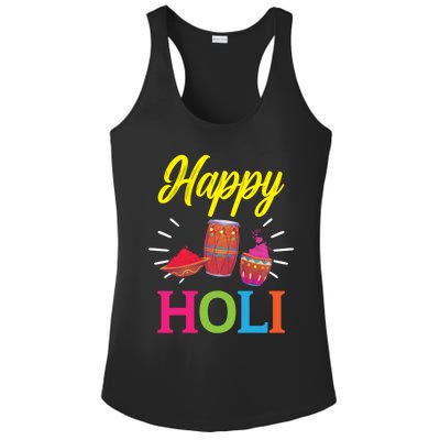 Happy Holi Hinduism Hindu Buddhist Holi Festival Gift Ladies PosiCharge Competitor Racerback Tank