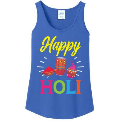 Happy Holi Hinduism Hindu Buddhist Holi Festival Gift Ladies Essential Tank