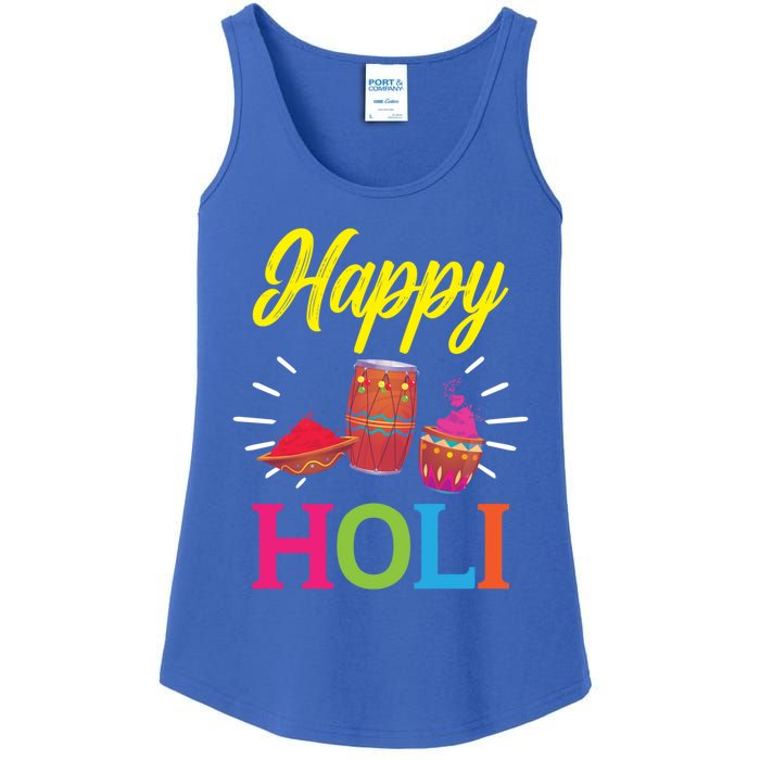 Happy Holi Hinduism Hindu Buddhist Holi Festival Gift Ladies Essential Tank