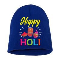 Happy Holi Hinduism Hindu Buddhist Holi Festival Gift Short Acrylic Beanie