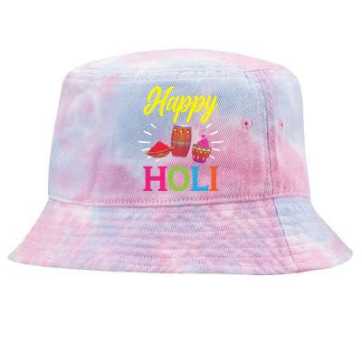 Happy Holi Hinduism Hindu Buddhist Holi Festival Gift Tie-Dyed Bucket Hat