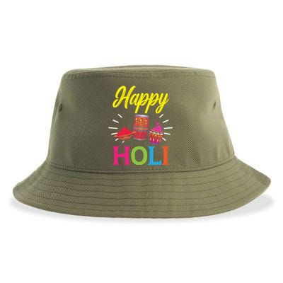 Happy Holi Hinduism Hindu Buddhist Holi Festival Gift Sustainable Bucket Hat