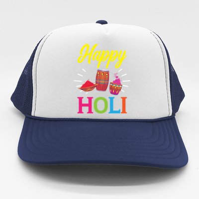 Happy Holi Hinduism Hindu Buddhist Holi Festival Gift Trucker Hat