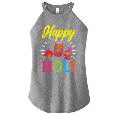 Happy Holi Hinduism Hindu Buddhist Holi Festival Gift Women’s Perfect Tri Rocker Tank