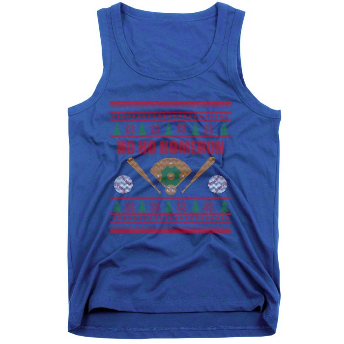 Ho Ho Homerun Funny Baseball Player Christmas Gift Cute Gift Tank Top