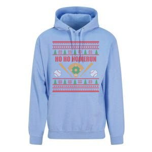 Ho Ho Homerun Funny Baseball Player Christmas Gift Cute Gift Unisex Surf Hoodie