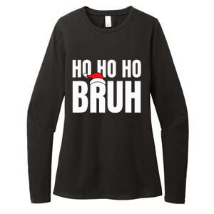 Ho Ho Ho Bruh Funny Christmas Holiday Teen Gift Santa Hat  Womens CVC Long Sleeve Shirt