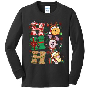 Ho Ho Ho Pooh Tigger Piglet Christmas Kids Long Sleeve Shirt