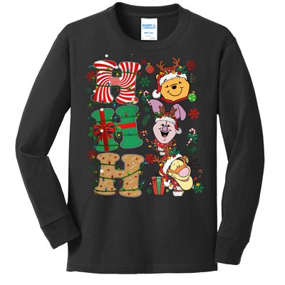 Ho Ho Ho Pooh Tigger Piglet Christmas Kids Long Sleeve Shirt