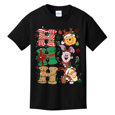 Ho Ho Ho Pooh Tigger Piglet Christmas Kids T-Shirt