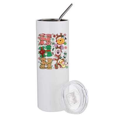 Ho Ho Ho Pooh Tigger Piglet Christmas Stainless Steel Tumbler