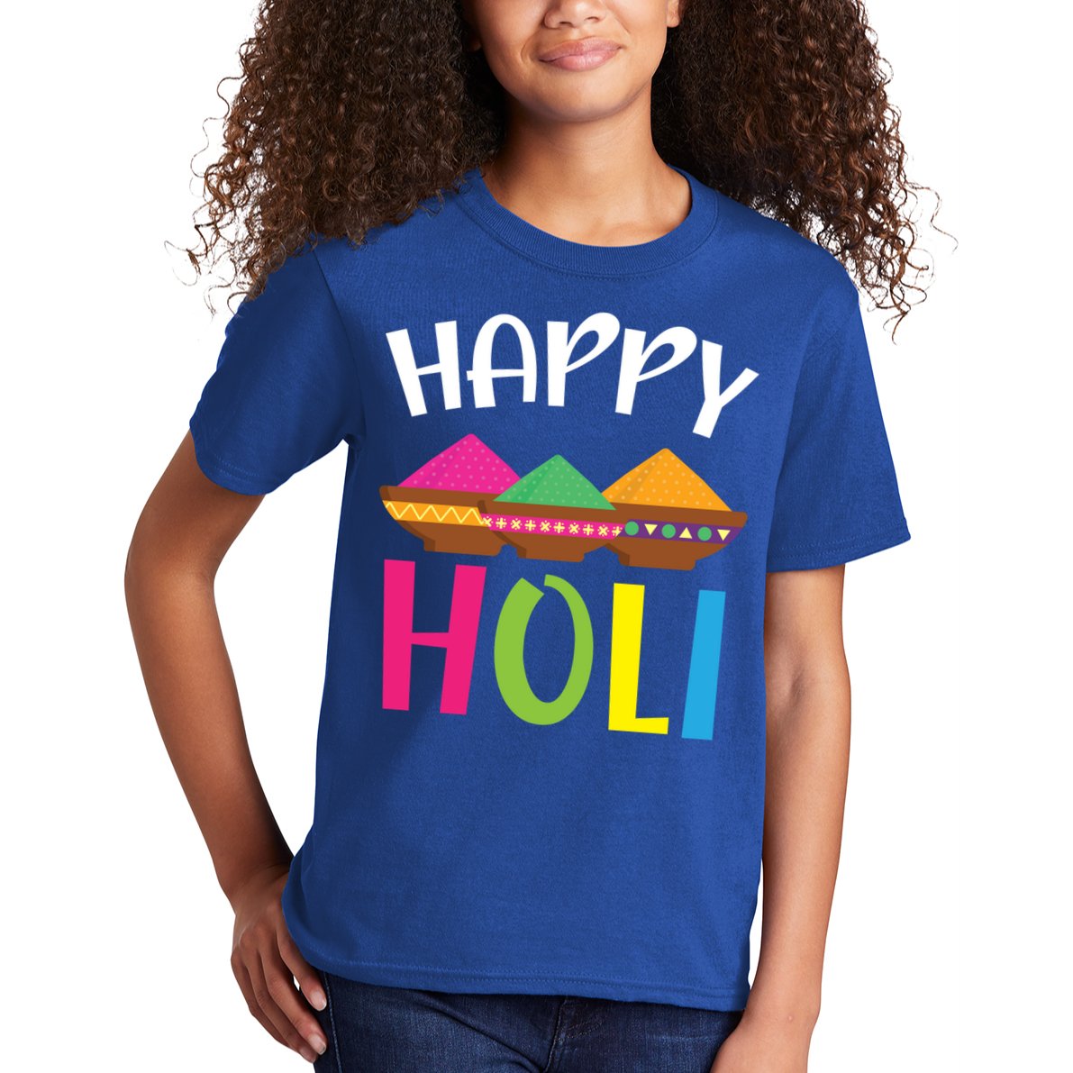 Happy Holi Hinduism Hindu Buddhist Holi Festival Gift Kids T-Shirt