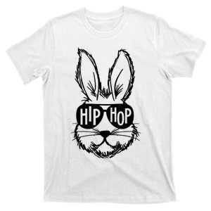 Hip Hop Happy Easter Bunny Face With Sunglasses T-Shirt