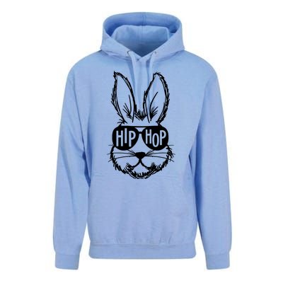 Hip Hop Happy Easter Bunny Face With Sunglasses Unisex Surf Hoodie