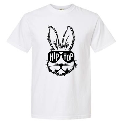 Hip Hop Happy Easter Bunny Face With Sunglasses Garment-Dyed Heavyweight T-Shirt