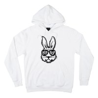 Hip Hop Happy Easter Bunny Face With Sunglasses Hoodie