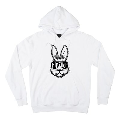 Hip Hop Happy Easter Bunny Face With Sunglasses Hoodie