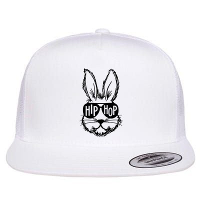Hip Hop Happy Easter Bunny Face With Sunglasses Flatbill Hat