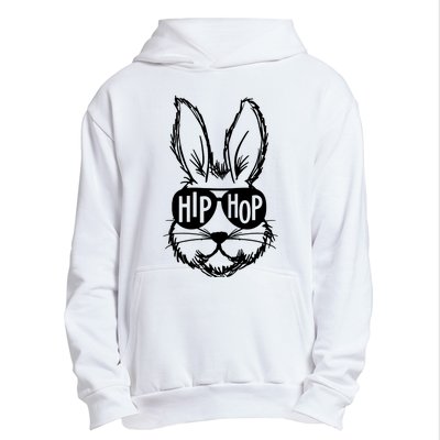 Hip Hop Happy Easter Bunny Face With Sunglasses Urban Pullover Hoodie