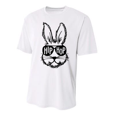 Hip Hop Happy Easter Bunny Face With Sunglasses Performance Sprint T-Shirt