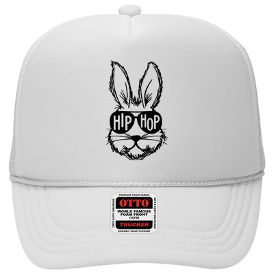 Hip Hop Happy Easter Bunny Face With Sunglasses Trucker Hat