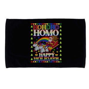 Ho Ho Homo Holihomosexual Lgbt Funny Ugly Christmas Gift Microfiber Hand Towel