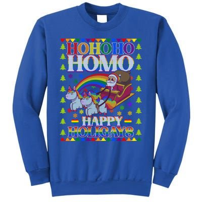 Ho Ho Homo Holihomosexual Lgbt Funny Ugly Christmas Gift Sweatshirt