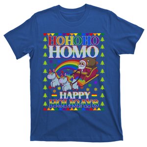 Ho Ho Homo Holihomosexual Lgbt Funny Ugly Christmas Gift T-Shirt