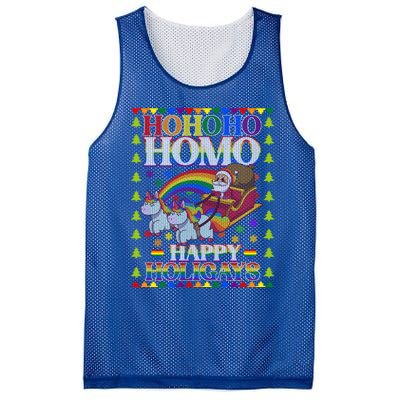 Ho Ho Homo Holihomosexual Lgbt Funny Ugly Christmas Gift Mesh Reversible Basketball Jersey Tank