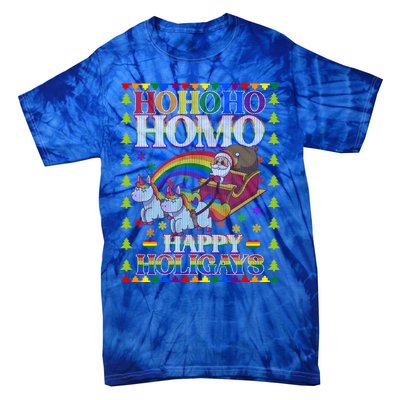 Ho Ho Homo Holihomosexual Lgbt Funny Ugly Christmas Gift Tie-Dye T-Shirt