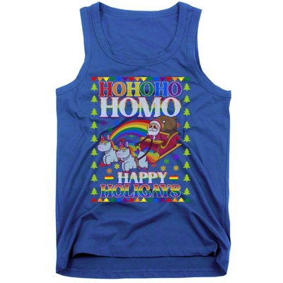 Ho Ho Homo Holihomosexual Lgbt Funny Ugly Christmas Gift Tank Top