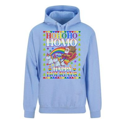 Ho Ho Homo Holihomosexual Lgbt Funny Ugly Christmas Gift Unisex Surf Hoodie