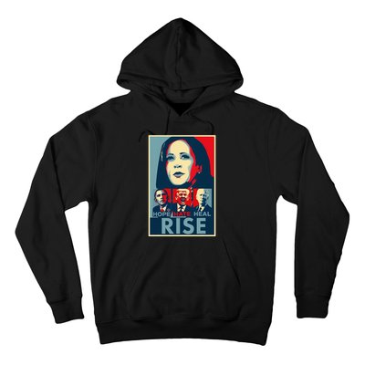 Hope Hate Heal Rise Kamala 2024 For President Campaign Hoodie