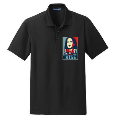 Hope Hate Heal Rise Kamala 2024 For President Campaign Dry Zone Grid Polo