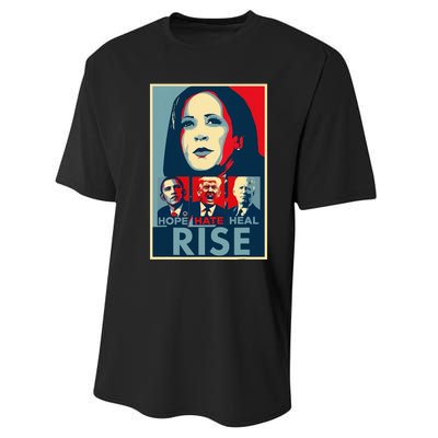 Hope Hate Heal Rise Kamala 2024 For President Campaign Performance Sprint T-Shirt