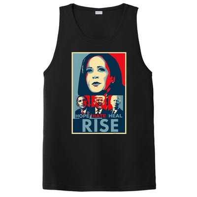 Hope Hate Heal Rise Kamala 2024 For President Campaign PosiCharge Competitor Tank