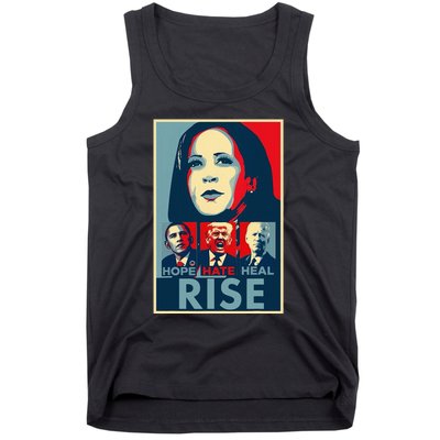 Hope Hate Heal Rise Kamala 2024 For President Campaign Tank Top